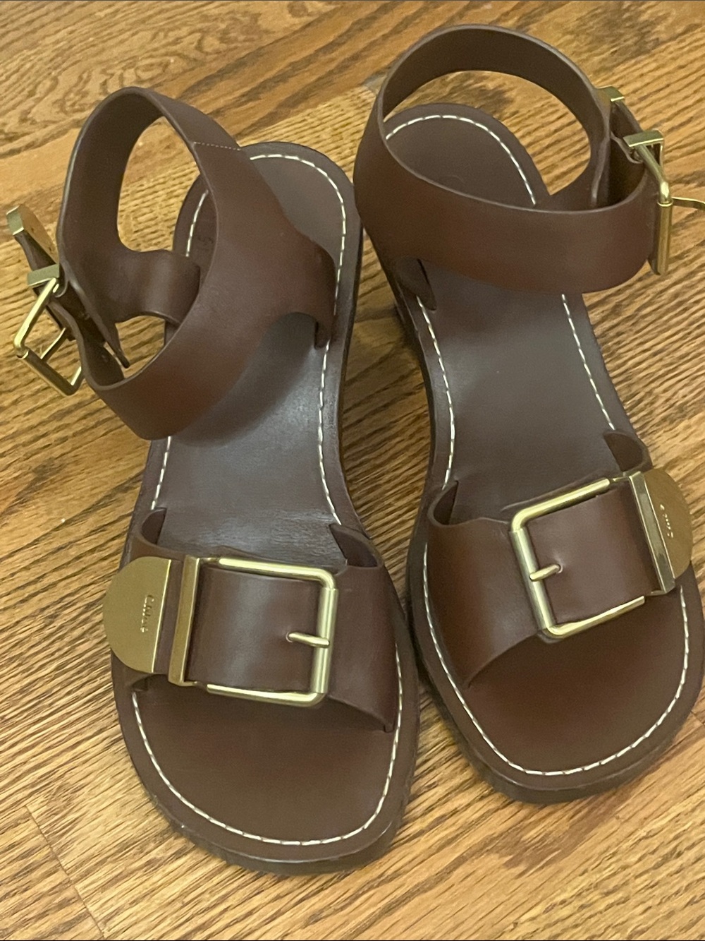 Chloe Rebecca Leather Sandals IT 37/ US 7